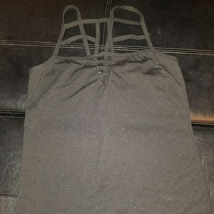 Caged spaghetti strap